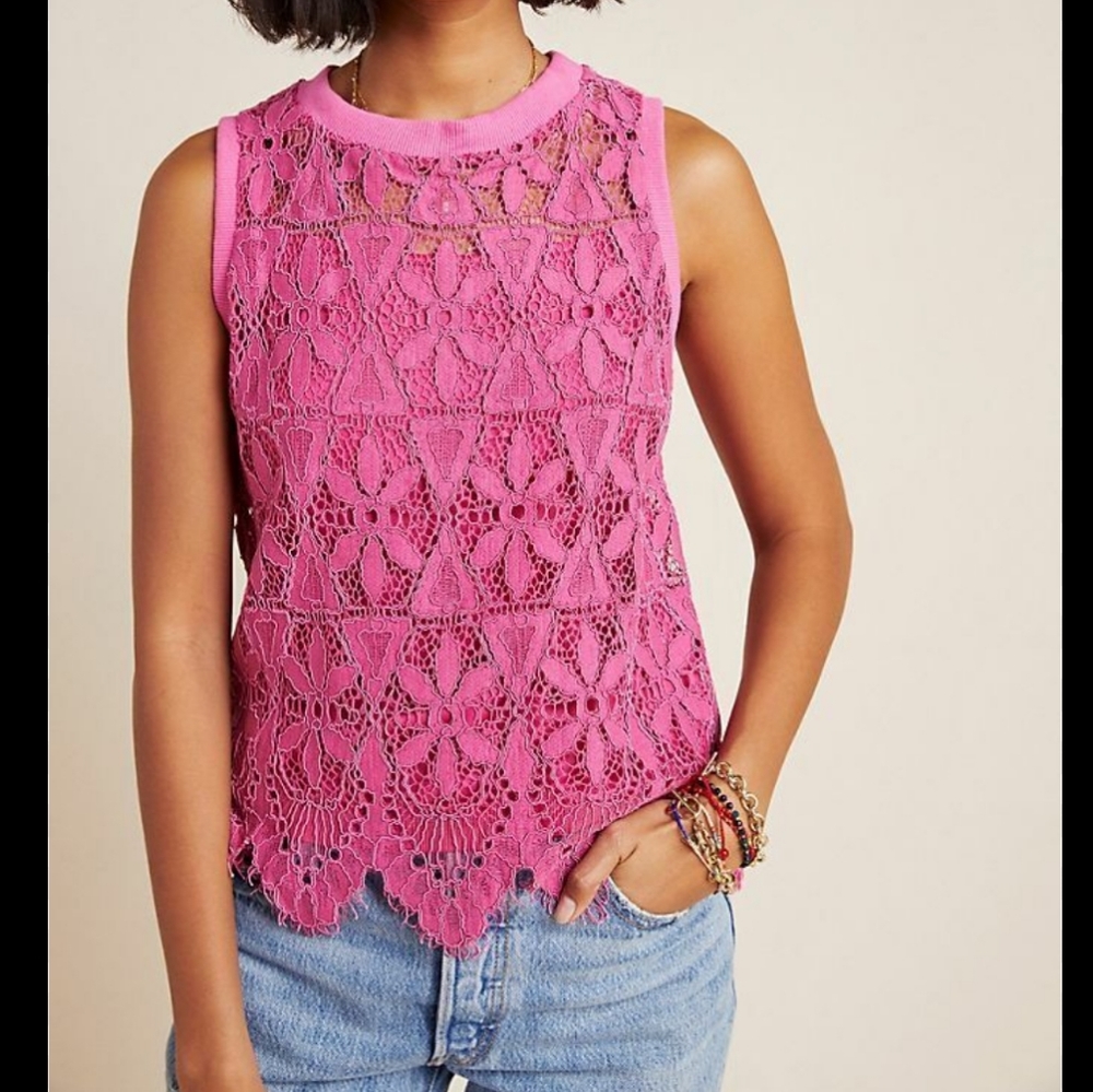 Anthropologie Intricate Lace Top